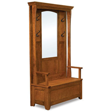 Hampton Amish Hall Seat - Foothills Amish Furniture