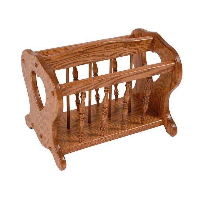 Amish Soilid Wood Heart Magazine Rack - Foothills Amish Furniture