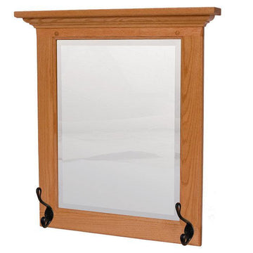 Amish High Back Beveled Hall Mirror - Foothills Amish Furniture