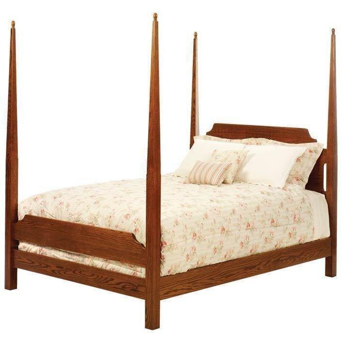 Elizabeth Lockwood Amish Pencil Post Bed - Foothills Amish Furniture