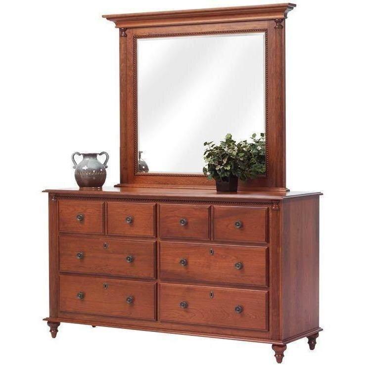 Fur Elise Amish Dresser with Mirror - Foothills Amish Furniture