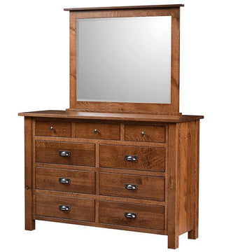 Koehler Creek Amish Dresser and Mirror - Foothills Amish Furniture