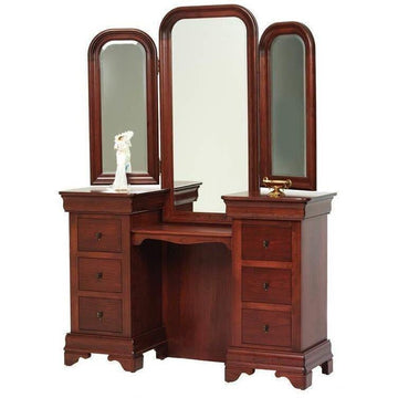 Louis Phillipe Amish Vanity - Foothills Amish Furniture