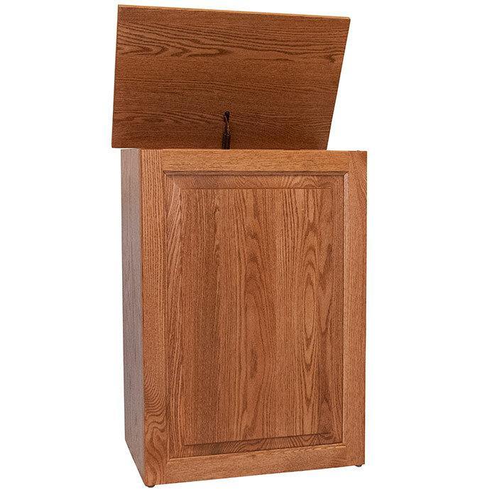 Perforated Back Amish Solid Wood Hamper - Foothills Amish Furniture