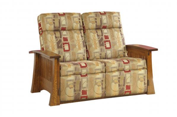 Amish Craftsman Mission Loveseat Recliner - Foothills Amish Furniture