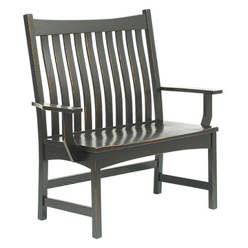 Bellingham Mission Amish Bench - Foothills Amish Furniture