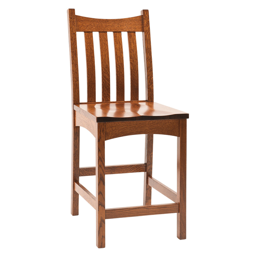 Bellingham Mission Stationary Amish Barstool - Foothills Amish Furniture