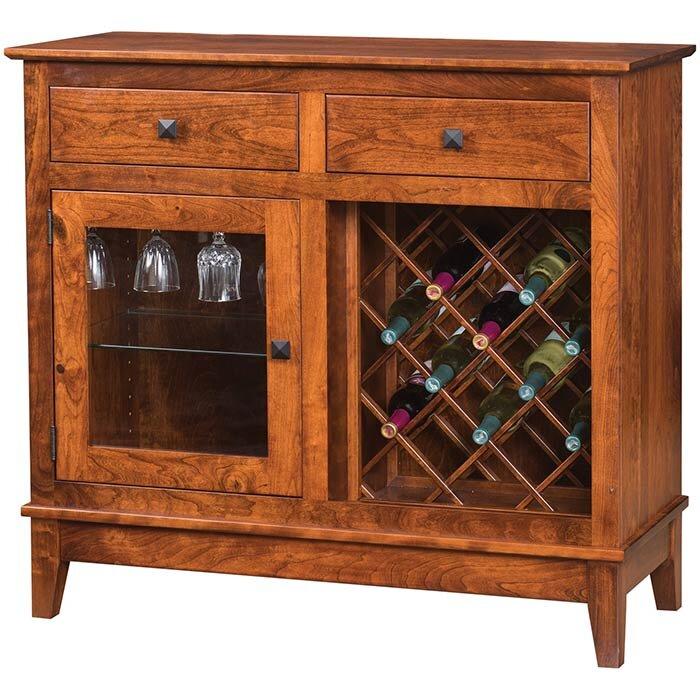 Canterbury Amish Wine Cabinet - Foothills Amish Furniture