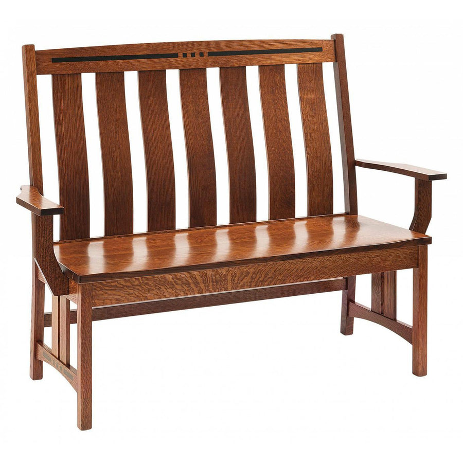 Colebrook Mission Amish Bench - Foothills Amish Furniture