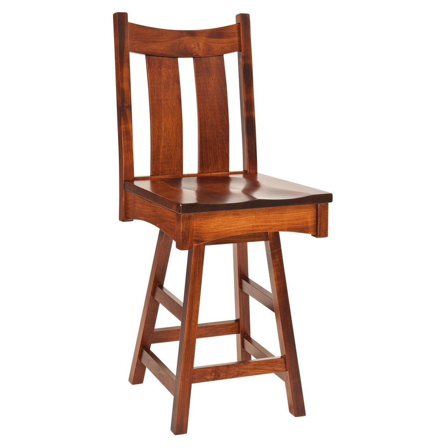 Country Shaker Swivel Amish Barstool - Foothills Amish Furniture