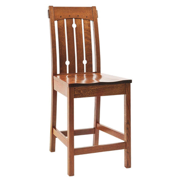 Douglas Mission Amish Barstool - Foothills Amish Furniture