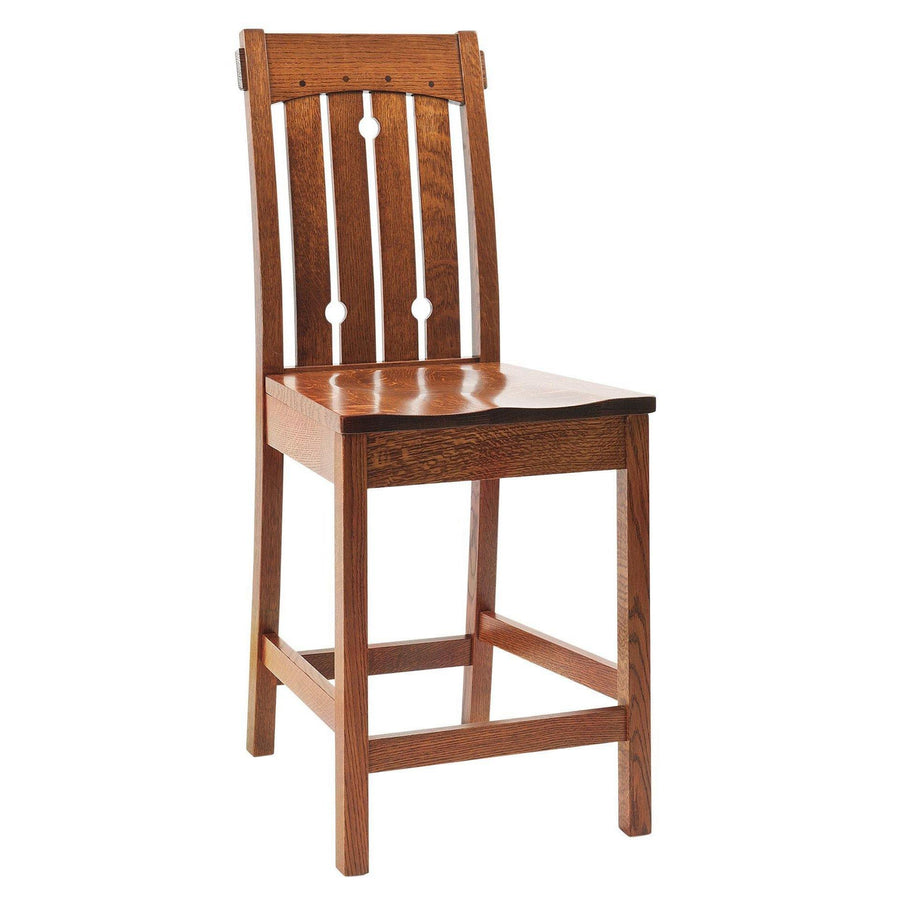 Douglas Mission Amish Barstool - Foothills Amish Furniture