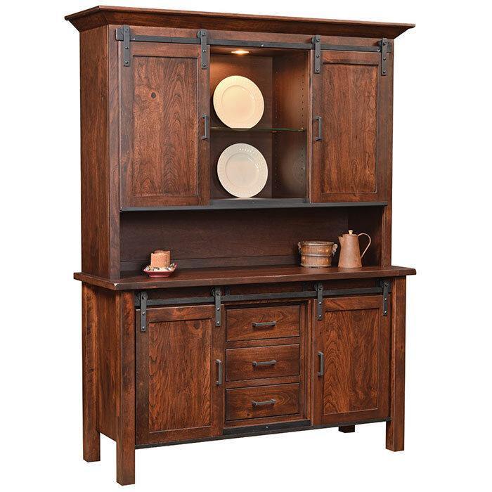 Farmhouse Amish Hutch - Foothills Amish Furniture