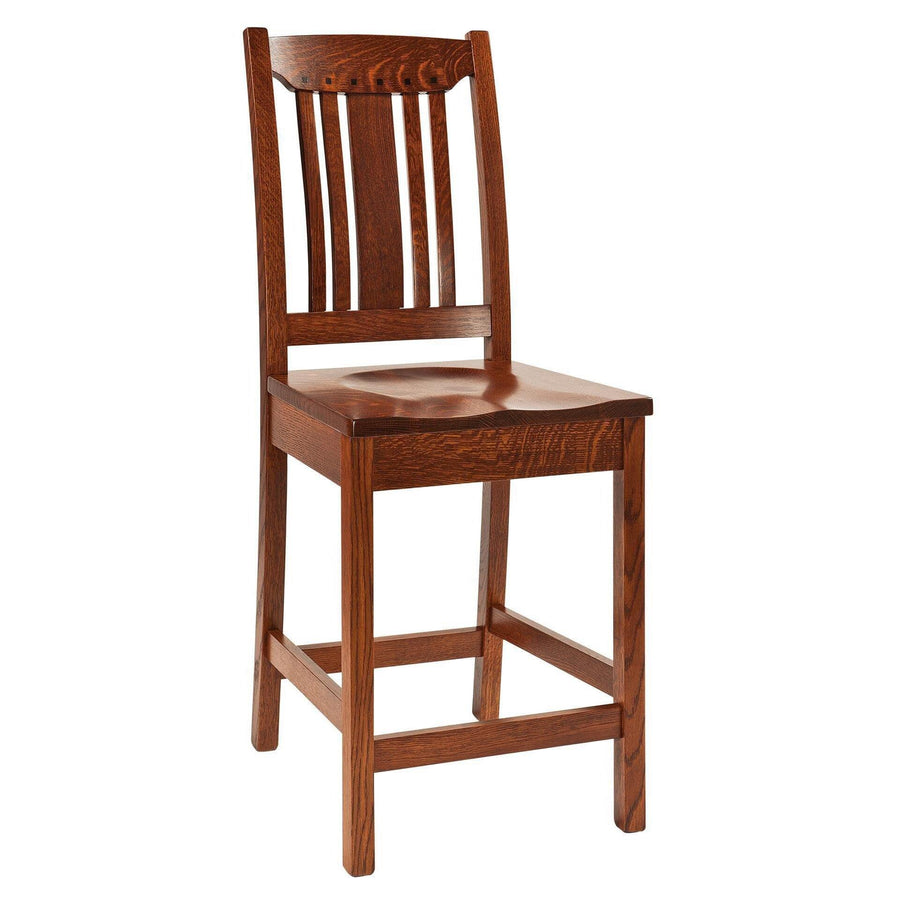 Grant Mission Amish Barstool - Foothills Amish Furniture