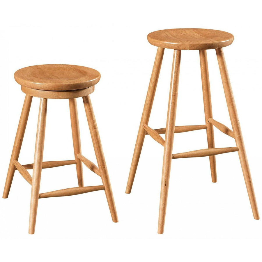 Haskin Stationary Amish Barstool - Foothills Amish Furniture