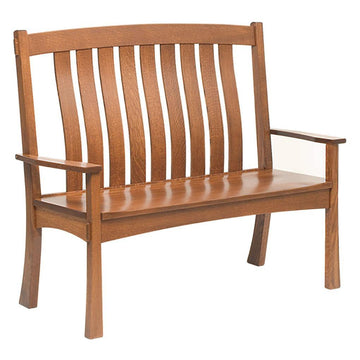 Modesto Mission Amish Bench - Foothills Amish Furniture