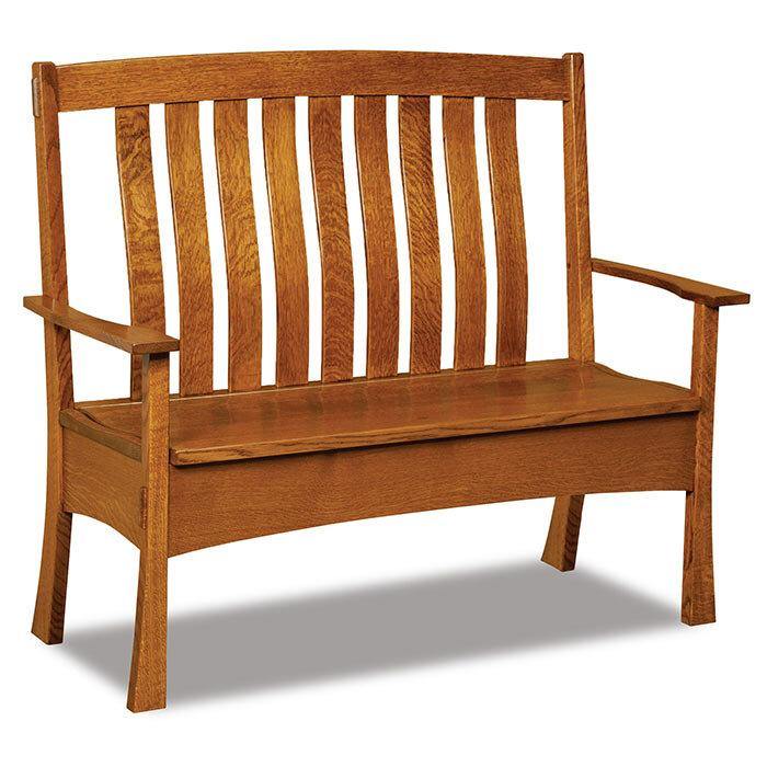 Modesto Amish Storage Bench - Foothills Amish Furniture