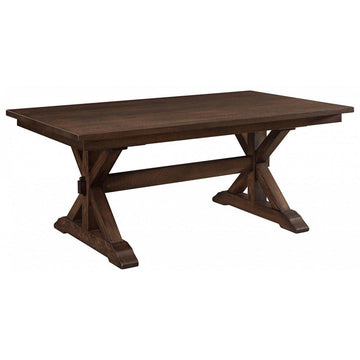 Sawyer Trestle Amish Dining Table - Foothills Amish Furniture