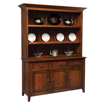 Settlers Ridge Amish 3-Door Hutch - Foothills Amish Furniture