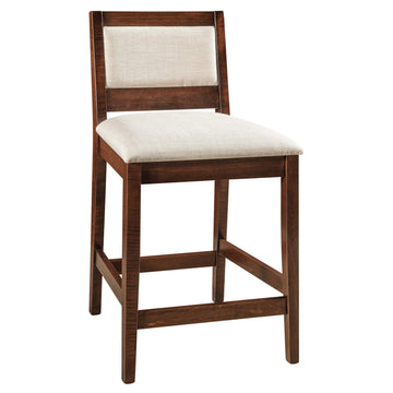 Wescott Upholstered Stationary Amish Barstool - Foothills Amish Furniture