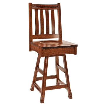 West Lake Mission Swivel Amish Barstool - Foothills Amish Furniture