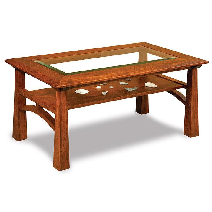 Artesa Amish Glass Coffee Table - Foothills Amish Furniture