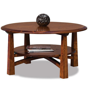 Artesa Round Amish Coffee Table - Foothills Amish Furniture