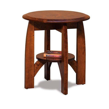 Boulder Creek Amish Round End Table - Foothills Amish Furniture