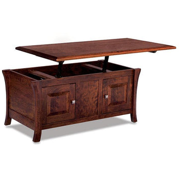 Ensenada Amish Lift Coffee Enclosed Table - Foothills Amish Furniture