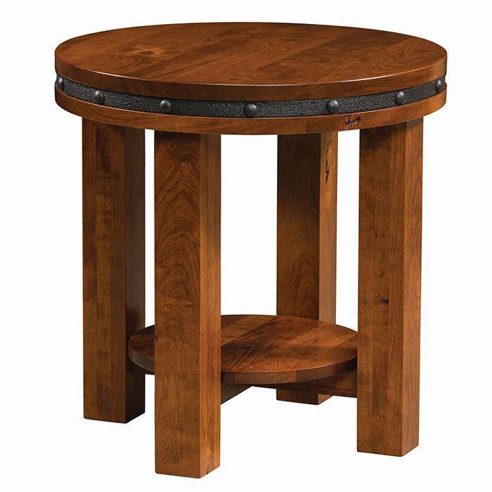 Pasadena Amish Round End Table - Foothills Amish Furniture