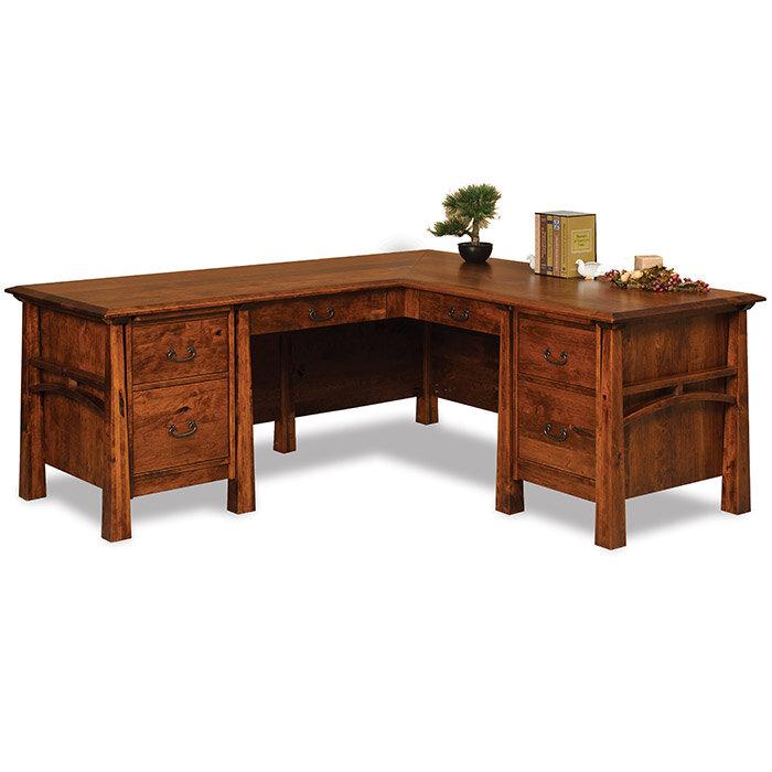 Artesa Amish L-Desk - Foothills Amish Furniture