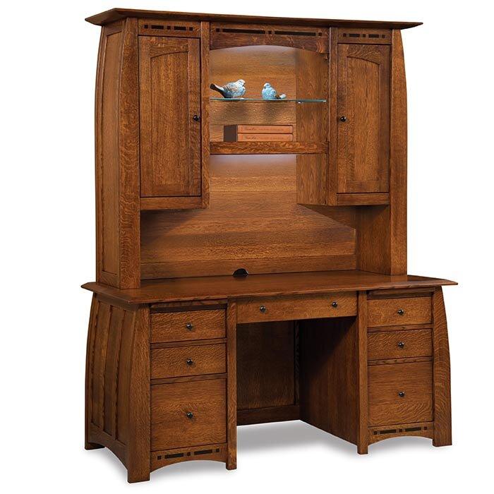 Boulder Creek Amish Desk with Hutch - Foothills Amish Furniture