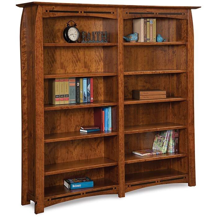 Boulder Creek Amish Double Bookcase - Foothills Amish Furniture