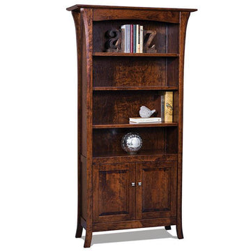 Ensenada Amish Bookcase with Doors - Foothills Amish Furniture