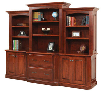 Buckingham Amish Credenza & 3-Piece Hutch - Foothills Amish Furniture