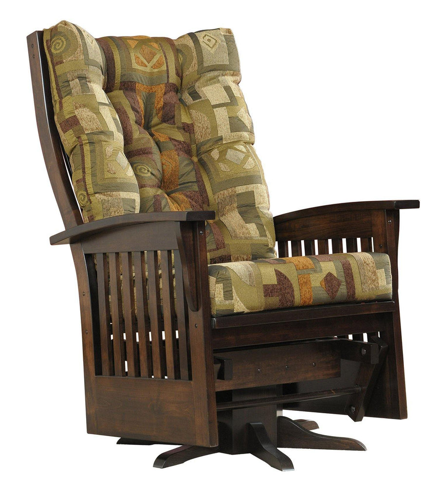 Amish Jumbo Deluxe Swivel Glider - Foothills Amish Furniture