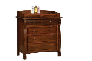 Castlebury 4-Drawer Amish Dresser with Box Top - Foothills Amish Furniture