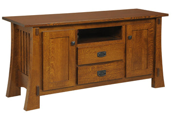 Craftsman Mission Amish TV Stand - Foothills Amish Furniture