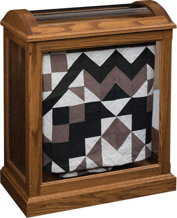 Enclosed Quilt Amish Curio Cabinet - Foothills Amish Furniture