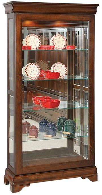 Louis Philippe Sliding Amish Curio Cabinet