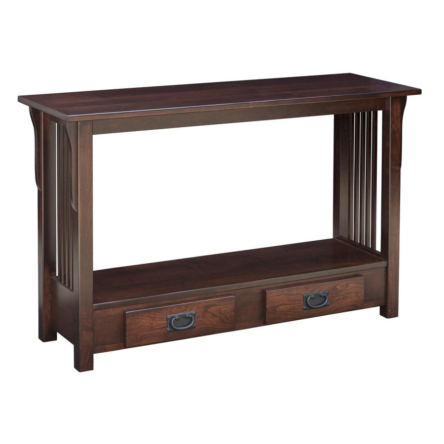 Amish Prairie Mission Bottom Drawer Sofa Table - Foothills Amish Furniture