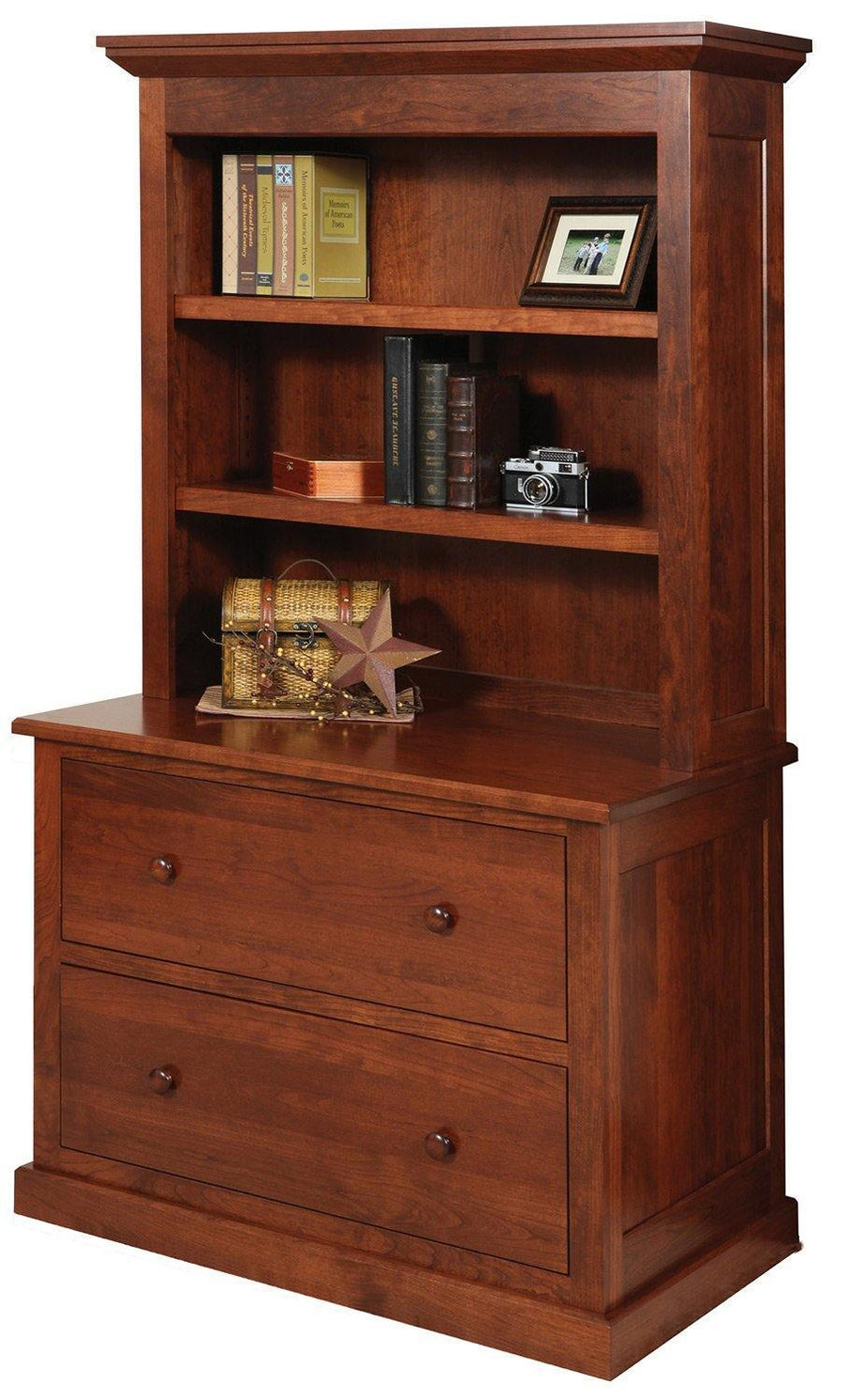 Homestead Amish Lateral File & Bookshelf - Foothills Amish Furniture