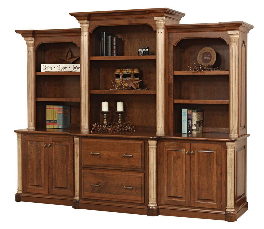 Jefferson Amish Credenza & 3-Piece Hutch - Foothills Amish Furniture