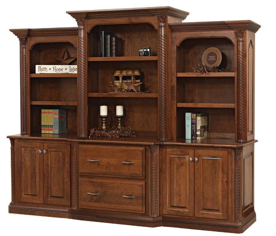 Lexington Amish Credenza & 3-Piece Hutch - Foothills Amish Furniture