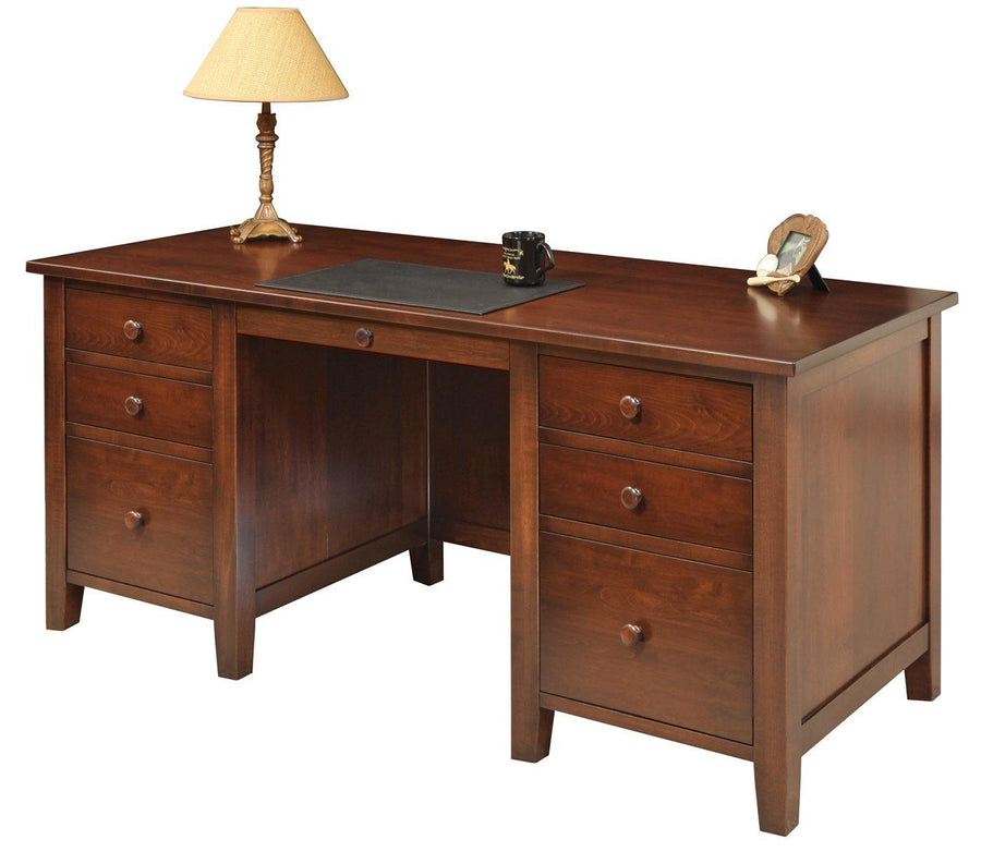 Manhattan Amish Executive Desk - Foothills Amish Furniture