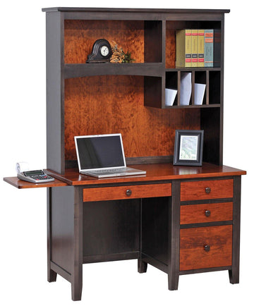 Manhattan Amish Office Work Station & Hutch - Foothills Amish Furniture