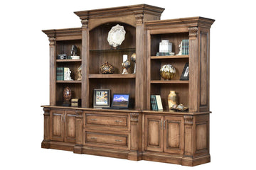 Montereau Amish Credenza & 3-Piece Hutch - Foothills Amish Furniture