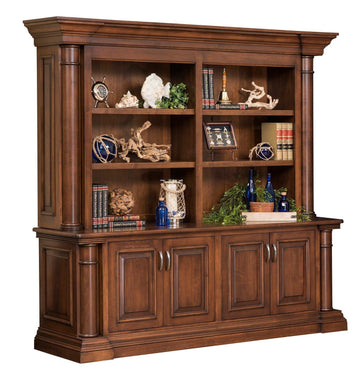 Paris Amish Credenza & Hutch - Foothills Amish Furniture