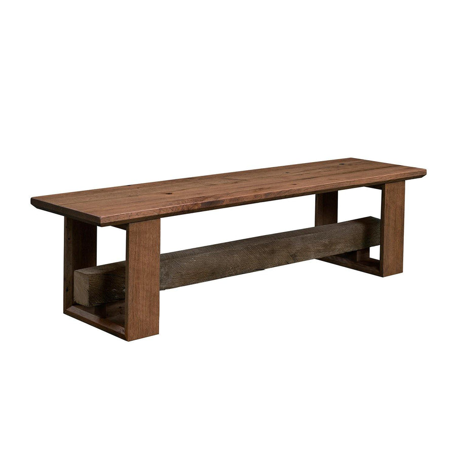 Amish Reclaimed Barnwood 1869 Bench - Foothills Amish Furniture