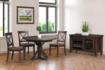 Bordon Amish Reclaimed Barnwood Dining Collection - Foothills Amish Furniture